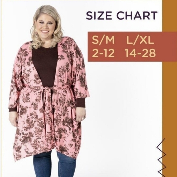 New nwt lularoe Savannah l xl cover up sweater kaftan 14 16 18 20 22 24 26 28 - Picture 2 of 4